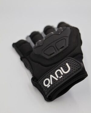 Close-up of NüVō hockey glove wrist strap.