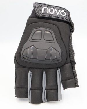 NüVō short finger hockey glove with reinforced knuckle protection.